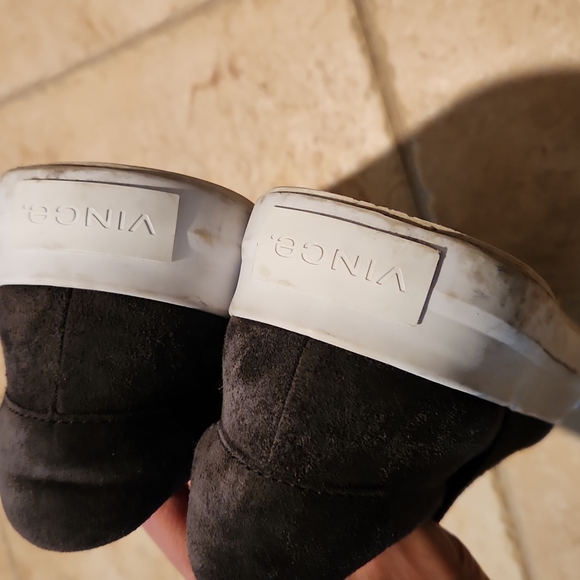 VINCE dark brown suede slip on sneakers - Picture 8 of 9